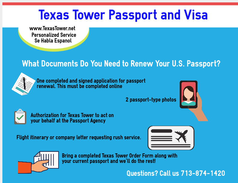 Infographic Documents Needed To Renew Your Us Passport Texas Tower 24 Hour Passport And Visa 0167